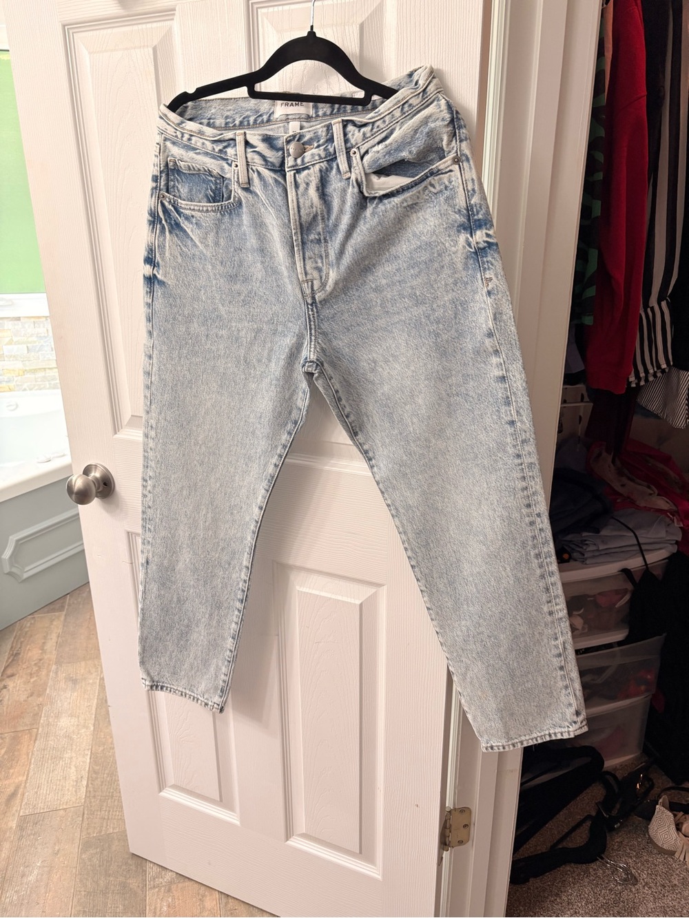 Frame Denim Light Blue Acid Wash Jeans